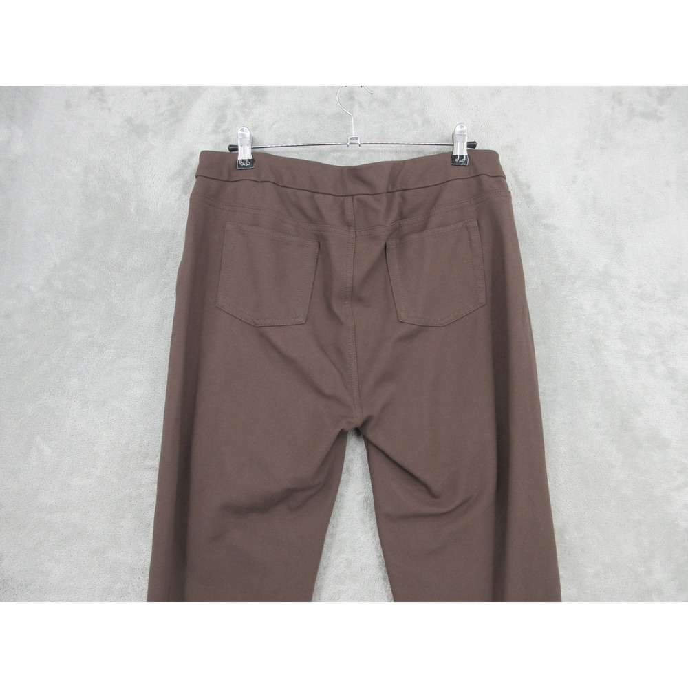 Soft Surroundings Pants Womens Size L Brown Pull On Stretch Legging Skinny Knit - Picture 5 of 12